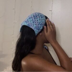 Blue handmade headband